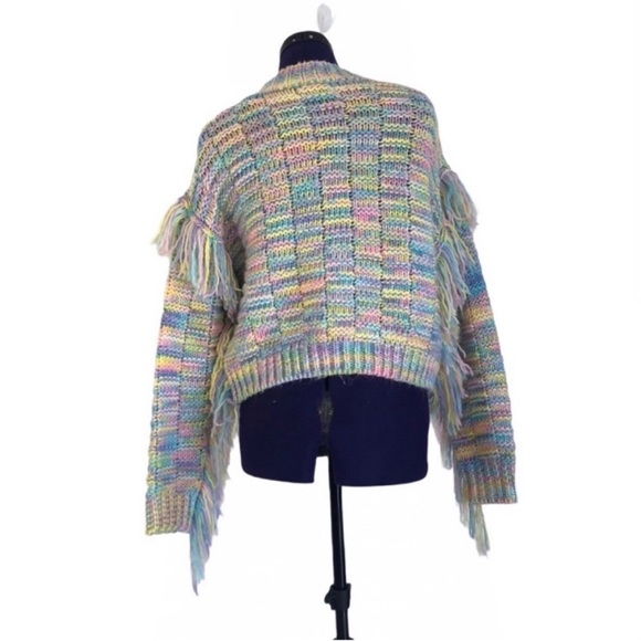 Hot & Delicious Colorful Pastel Fringe Knit Sweater - Picture 3 of 10